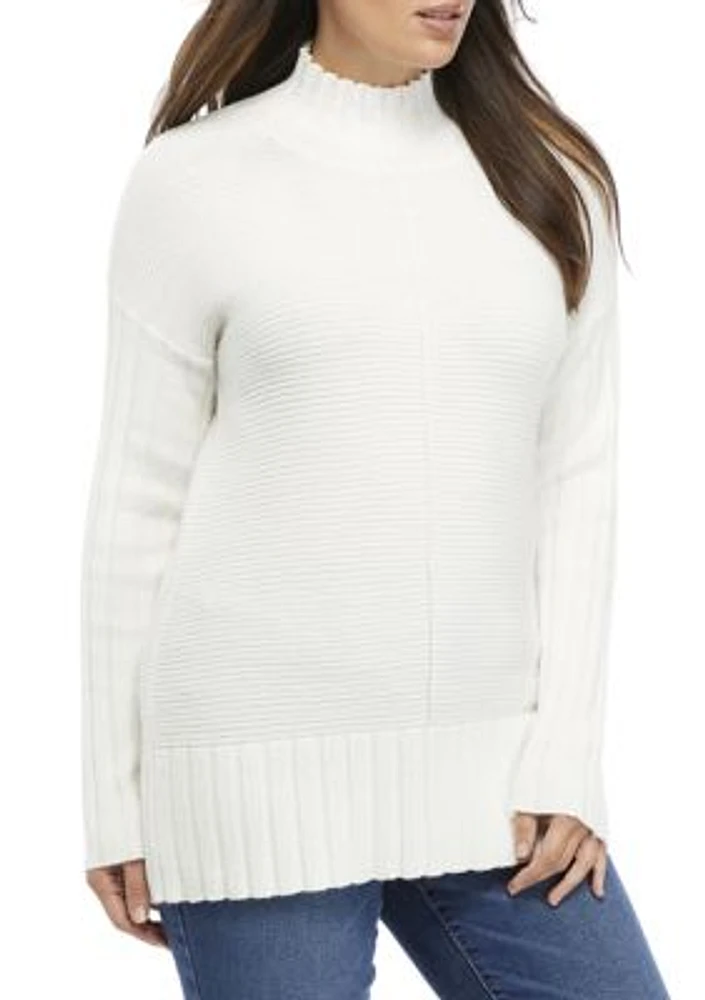 Women's Long Sleeve Mock Neck Sweater