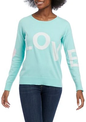 Women's Long Sleeve Love Graphic Sweater