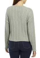 Women's Drop Shoulder  Cable Knit Sweater