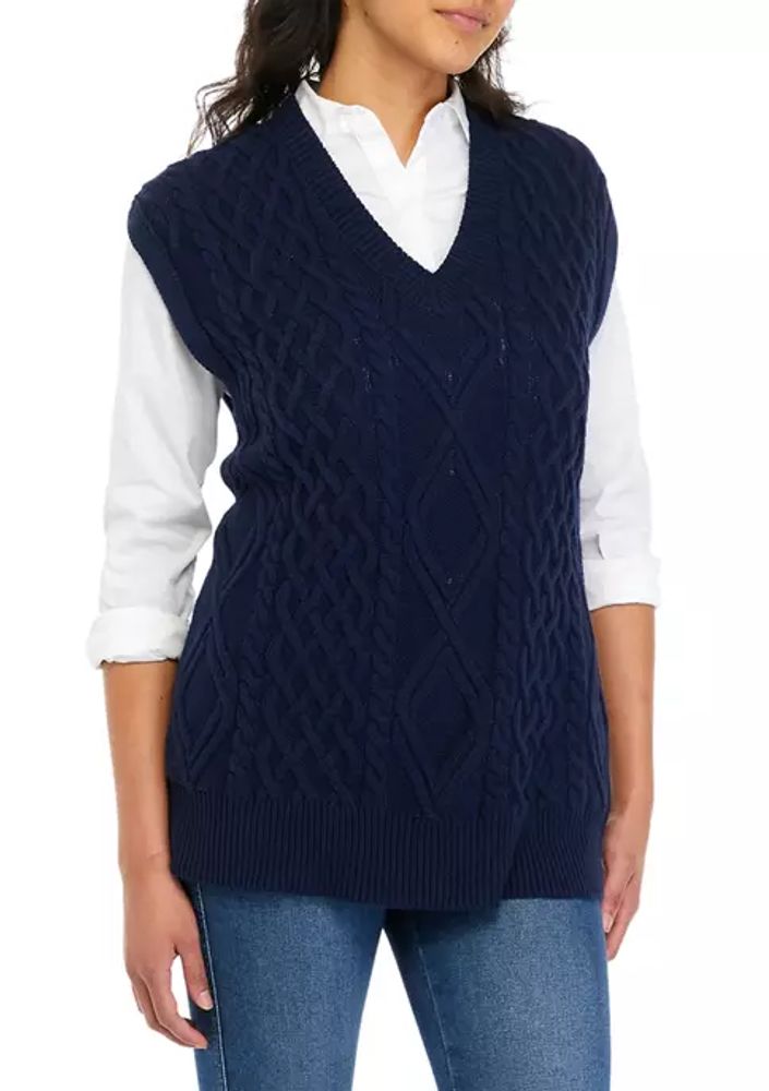 Belk Women's Cable Knit Sweater Vest 