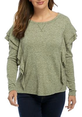 Ruffled Long Sleeve Top