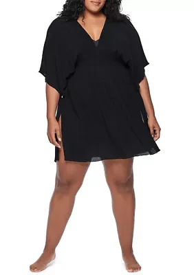 Plus Tunic Dress Swim Cover Up