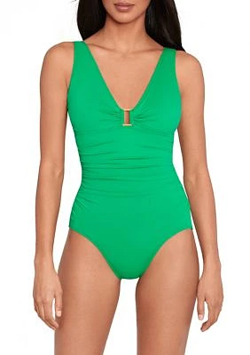 Ring Over the Shoulder One Piece Swimsuit