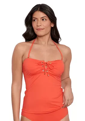 Beach Club Solid Bandini Swim Top