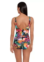 Over the Shoulder Ring One Piece Swimsuit