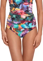 Jungle Paradise Printed Hipster Swim Bottoms