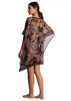 Border Poncho Swim Cover Up