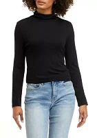 Long Sleeve Mock Ribbed T-Shirt