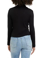 Long Sleeve Mock Ribbed T-Shirt