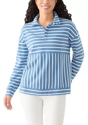 Petite Striped Sweatshirt