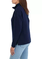 Women's Long Sleeve Quilted Quarter Zip Pullover