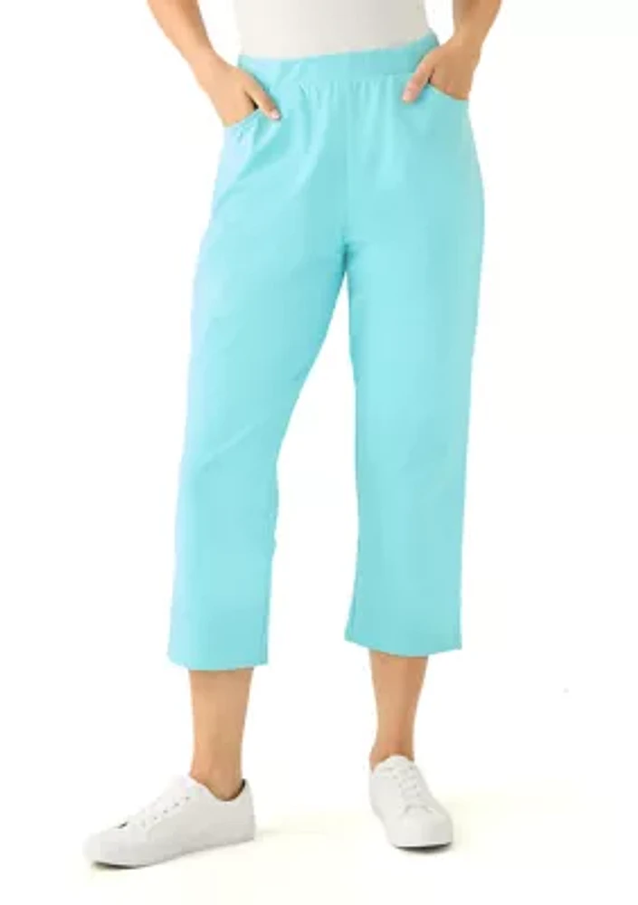 Women's Pull On Terry Crop Pants