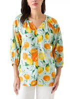 Women's Textured Printed Blouse