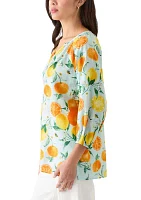 Women's Textured Printed Blouse
