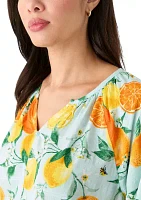 Women's Textured Printed Blouse