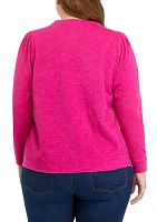 Plus Long Sleeve Sequin Sweatshirt