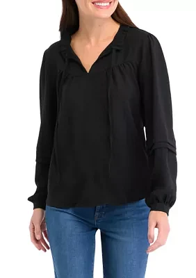 Women's Long Sleeve Peasant Blouse