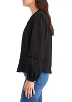 Women's Long Sleeve Peasant Blouse