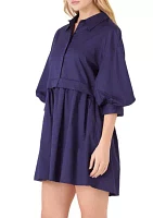 Puff Sleeve Shirt Dress