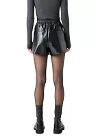 High-Waisted Faux Leather Shorts