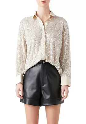 Oversized Sequin Shirt