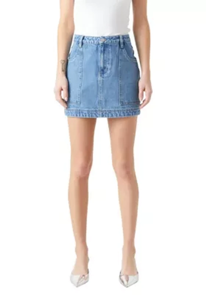 Denim Mini Skirt