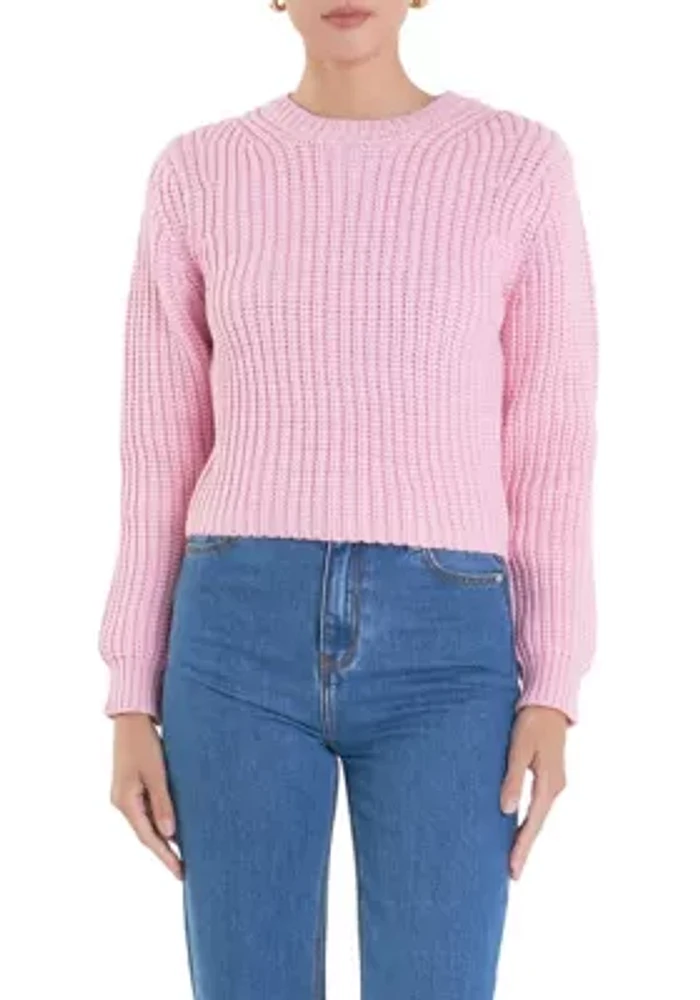 Round-neck Knit Sweater