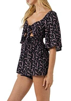 Floral Tied Detail Romper