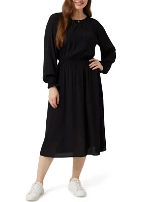 Women's Peasant Midi Dress