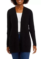 Women's Long Sleeve Cable Knit Cardigan