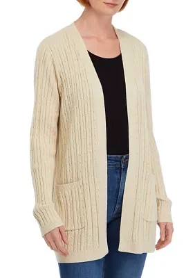 Women's Long Sleeve Cable Knit Cardigan