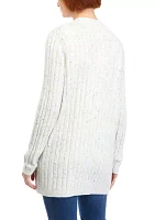 Women's Long Sleeve Cable Knit Cardigan