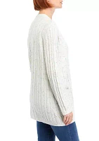 Women's Long Sleeve Cable Knit Cardigan