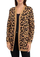 Women's Long Sleeve Printed Cardigan