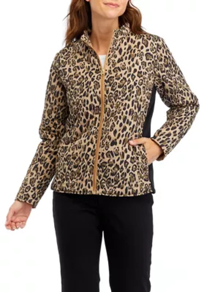 Women's Side Rib Printed Puff Jacket