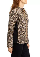 Women's Side Rib Printed Puff Jacket