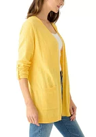 Women's Roll Tab Solid Cardigan