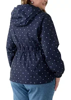 Plus Long Sleeve Hooded Anorak Jacket