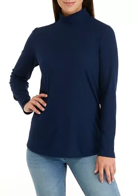 Women's Long Sleeve Mock Neck Top