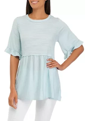 Women's Flutter Sleeve Tunic Top