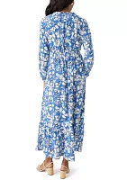 Women's Long Sleeve Tiered Maxi Dress