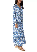 Women's Long Sleeve Tiered Maxi Dress