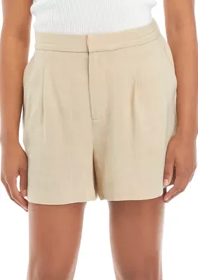 Petite Relaxed Pleat Front Shorts