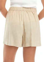 Petite Relaxed Pleat Front Shorts