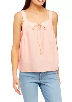 Petite Tie Neck Tank Top