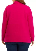 Plus Ottoman Half Zip Pullover