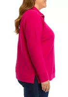 Plus Ottoman Half Zip Pullover