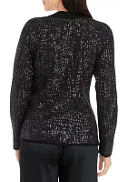 Petite Sequin Sweater