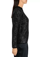 Petite Sequin Sweater