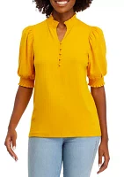 Women's Button Henley Knit Shirt